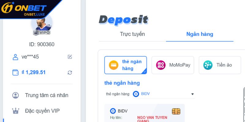Thông qua ngân hàng nội địa